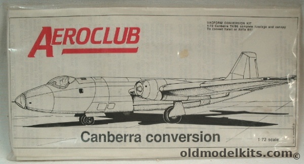 Aeroclub 1/72 BAC Canberra T4/B6 Conversion plastic model kit